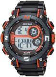 Armitron Sport Mens 40/8284RED Large Metallic Red Accented Black Resin Strap Chronograph Digital Watch