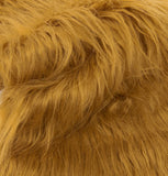 Faux Fur Fabric Square Patches for Crafts, Sewing, Costumes, Seat Pads (Camel, 20 x 20 Inch)