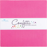 Confetti Cotton Solids Riley Hot Pink 42 10-inch Squares Layer Cake Riley Blake 10-120-RHOTPINK-42