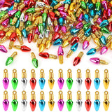 UPINS 300Pcs Mini Christmas Light Beads Charms Tiny Small Bulbs Balls Ornaments for Christmas Tree Hanging with String Xmas Jewe