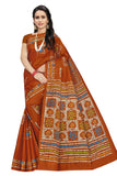 TAMAIRA FASHION Womens Plain Weave Pure Cotton Saree Without Blouse Piece(AB12_RustBrown)