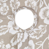 Stone Floral Print Outdoor Tablecloth With Zipper 60 Round