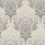 NuWallpaper NU2396 Grey Charisma Peel & Stick Wallpaper , Gray