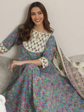 Libas Women'S Pure Cotton Kurta Set (400167O_Blue_M)