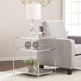 Sei Furniture Knox Glam Mirrored Side Table - Chrome