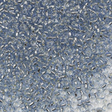 Bala&Fillic Light Blue Silver Lined Color 6/0 Glass Craft Beads About 1200pcs/100Grams in Bag,4mm Seed Beads for Making Bracelet