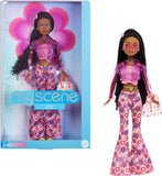 Barbie Signature My Scene Jai Doll and Accessories, Black Braids, Y2K-Inspired Outfit with Pink Top, Vinyl Jacket, Floral Flare