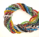 Catotrem 6mm Glass Beads Faceted Glass Bead Colorful Crystal Loose Beads for Jewelry Making DIY(800)