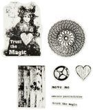 Prima Marketing Finnabair Cling Stamps 6X7.5Trust The Magic