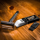 Union Razors Rz1 German Razor Set 3-Piece Mens Razor Grooming Kit Replacement Blades And Brush Mens Shaver Set