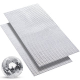 SATINIOR 3600 Pcs Disco Ball Mirror Tiles Self Adhesive Mosaic Mirror for Crafts 5 x 5 mm Disco Tiles Tapes Stickers Silver Squa