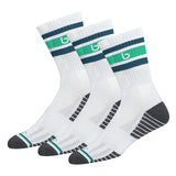 Bambos MenS Bamboo Sports Crew Socks For Running & Gym, Pack Of 3, (Size Uk 711, White), Calf Length