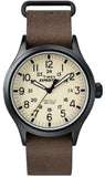 Timex Men'S Twc007000 Expedition Scout Tan/Brown Leather Slip-Thru Strap Analog Watch