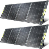 800W Portable Solar Panel, 2pcs 400W Portable Solar Panels 39V, 23% Efficiency Foldable IP67 Waterproof Adjustable Kickstands, O