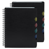 Storite Pack Of 2 Single Ruled Notebook Diary Premium Series Soft Cover 5 Subject Spiral Binding Notebook, A5 Size, Single Line,