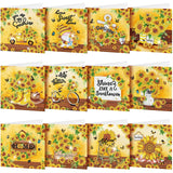 Saillong 12 Pack Sunflower Diamond Painting Greeting Card Kits DIY Diamond Art Cards with Envelopes Summer Flowers Gnome 5D Rhin