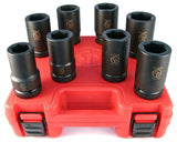 Chicago Pneumatic Ss818D - 1 Inch Square Drive, Deep Metric, 6 Point, Impact Socket Set (8 Pcs)