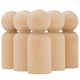 Wood Peg Dolls Unfinished 2-3/8 inch, Pack of 50 Birch Wooden Dad Dolls for Peg People Crafts and Small World Play