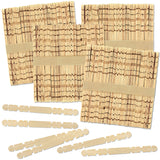 CraftySticks 200 Pack Notched Wood Craft Sticks, 4.5 Inch Wooden Hobby Skill Sticks for Crafts, STEM and DIY Design