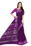 Tamaira Fashion Womens Plain Weave Pure Cotton Saree Without Blouse Piece(1920_Purple)