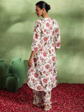 Libas Womens Printed Viscose Co-Ord Set For Women White Xl 49192