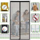 Firguny Magnetic Screen Door Fits Door Size 38 x 82, Screen Size 40x 83, Fiberglass Mesh with Magnets, Heavy Duty Net Curtain fo