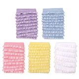 10 Yards Elastic Pleated Lace Trim, 3/8 inch Tiny Stretchy Ruffles Narrow Ruffle Edge Trim Mini Decoration for Clothes Crafts Do