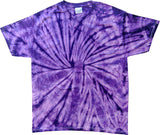 HS1000B TieDye Youth Spider TieDyed Tee Purple Spider Small