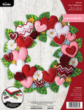 Bucilla Felt Applique Wall Hanging Kit, Love in The Air Felt Applique Wall Hanging Kit, Perfect for DIY Arts and Crafts, 89576E