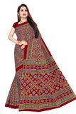 TAMAIRA FASHION Womens Plain Weave Pure Cotton Saree With Blouse Piece (2225_Maroon_Malmal)