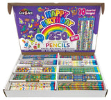 Happy Birthday Pencils Classpack 250 Count Featuring 10 Unique Designs - Teacher Reward Pencils, Birthday Party Favors