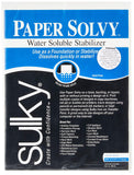 Sulky 40902 Paper Solvy Water Soluble Fabric Stabilizer, 81/2 by 11Inch, 12 Per Package