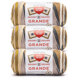Red Heart All in One Granny Square Grande Sepia Tone Yarn - 3 Pack of 250g/8.8oz - 100% Acrylic - #4 Worsted (Medium) - 440 Yard