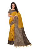 Anni Designer Women'S Saree Mysore Silk Mustard & Multi Printed With Tassels Border Saree With Blouse,Mustard & Multi,Free Size