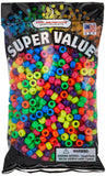 The Beadery Pony Beads, 6X9MM, Neon Multi