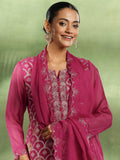 Libas Women Organza Kurta Set (49321, Pink, 2Xl)