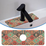 Faucet Mat Splash Guard Boho Rug, Soft Diatom Mud Material, Strong Water Absorption, Non-slip,Easy to Clean for Bathroom, Kitche