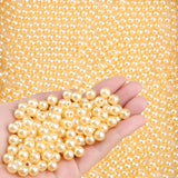 XIANNVXI Khaki Pearl Beads for Jewelry Making 500Pcs 8mm Round Pearl Beads with Hole for Crafs Earrings Bracelets Necklace Makin