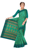 Tamaira Fashion Womens Plain Weave Pure Cotton Saree Without Blouse Piece(Ab35_Seagreen)