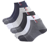 Sjeware Polyester 5 Pairs Stripped Ultra Soft Ankle Length Socks For Men & Women, Multicolor, Pack Of 5, Free Size,104