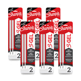Sharpie S-Gel Refills Black Ink Gel Pen Refills Medium Point (0.7mm) 6 Packs of 2ct 12 Total