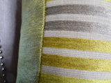 Plutus Brands Plutus Fork Valley Handmade Throw Pillow, 20 X 30 Queen, Lime/Gray