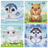 NANZHOO 4 Pack Diamond Art Kits Diamond Painting Kits for Beginners, 5D Cute Animals Diamond Art Gem Art Dimond Art Paintings, M