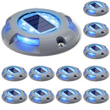 SIEDiNLAR Solar Deck Lights Driveway Dock Light LED Solar Powered Outdoor Waterproof Road Markers for Garden Step Sidewalk Stair