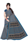 TAMAIRA FASHION Womens Plain Weave Cotton Saree Without Blouse Piece (802_Blue)