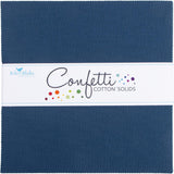 Confetti Cotton Solids Oxford Blue 42 10-inch Squares Layer Cake Riley Blake 10-120-OXFORD-42