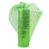 HUIHUANG Lime Green Deco Mesh 10 inch Wide Deluxe Metallic Lime Green Foil Mesh Ribbon for Christmas, Wreaths Making Supplies, C