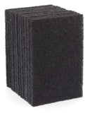 Okleen Scour Pads. Made in Europe. 12 Pack, Black, 4 x 6 Inch Odorless General Purposes Scouring Scrubbers for Cleaning Dishes,