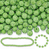 150 Pcs Light Green Rhinestone Beads for Jewelry Making, Sparkle Crystal Clay Christmas for Bracelet Baseball Necklace Earring C