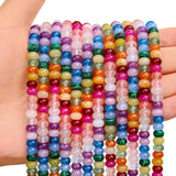 BONNY BOXX 1 Strand Natural 4 * 6mm Mulitcolor Rondelle Beads, Abacus Disk Loose Gemstone Spacer Beads for DIY Bracelet Necklace